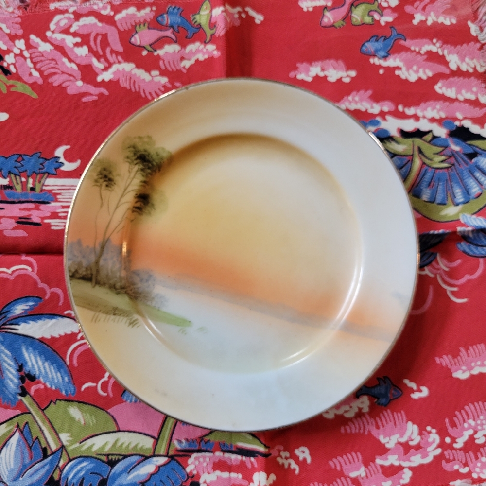 Vintage Noritake (?) Bread Plate Saucer ~ Tree in the Meadow (?) ~ FINAL PRICE!
